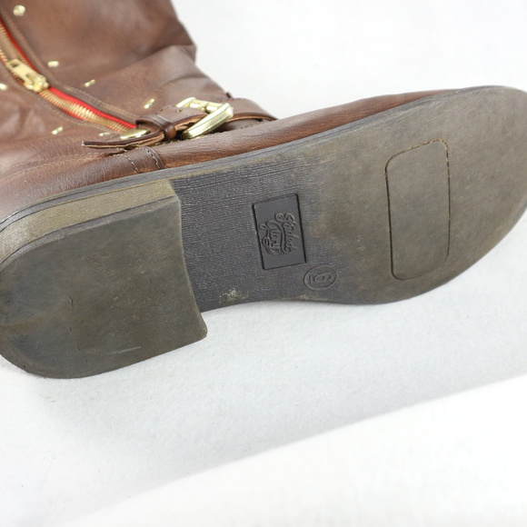 FADED GLORY Tan Riding Style Knee High Boots - Picture 8 of 8